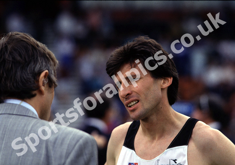 Jim Rossenthile interviews Seb Coe at the 189 AAA Champs, Birmingham